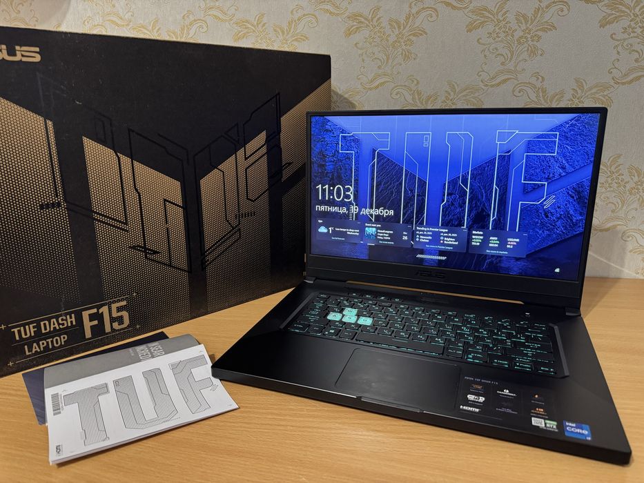 Як новий! ASUS TUF DASH F15 i7-11370h/rtx 3070/ssd/ddr4