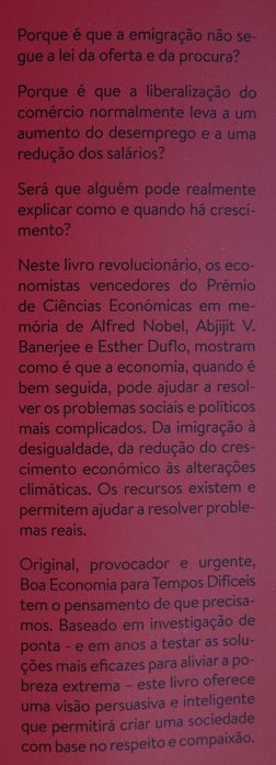 Boa Economia Para tempos Difíceis de Abhijit V Benerjee e Esther Duflo