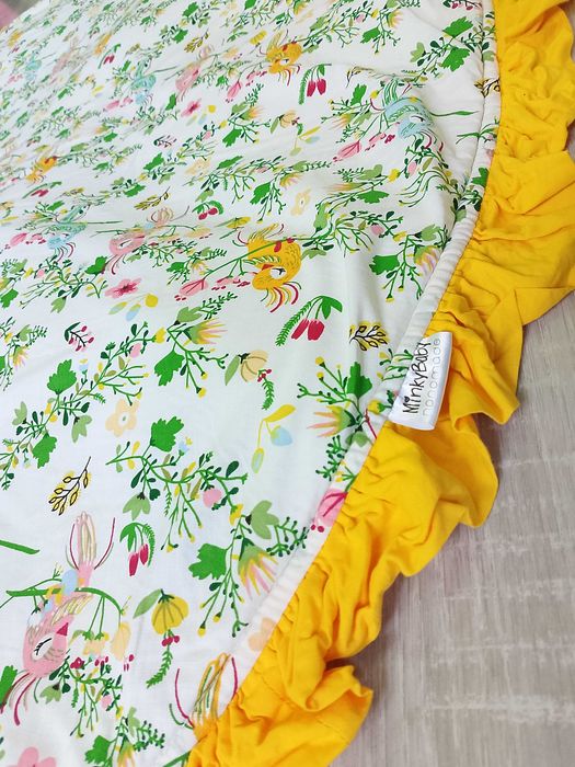 Mata niemowlęca żółta MinkyBaby handmade