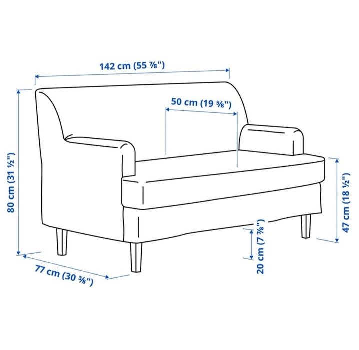Sofa 2-osobowa ROCKSJÖN IKEA