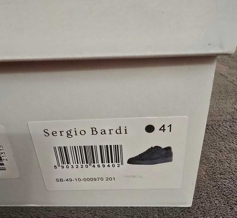 Sneakersy męskie Sergio Bardi, rozm. 41, skóra-zamsz
