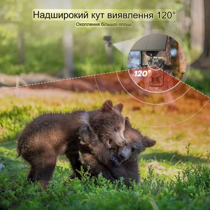 Фотоловушка Mini900Pro 4G 30 Мп 2K UCon с солнечной панелью