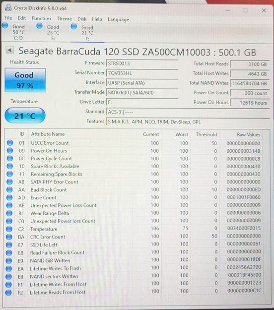 SSD Seagate Barracuda 500 Gb