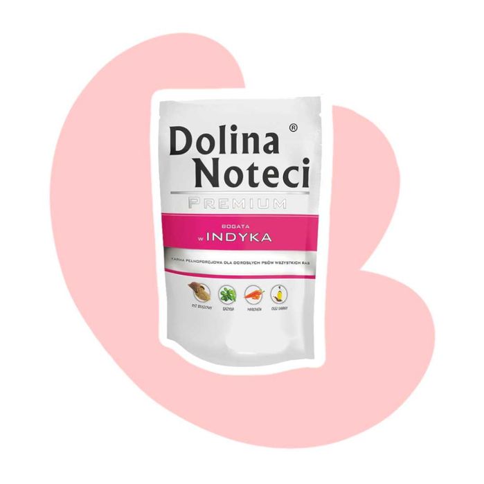 Dolina Noteci Premium Bogata w indyka 10x150g Indyk pełnoporcjowa karma dla dorosłych psów wszystkich ras