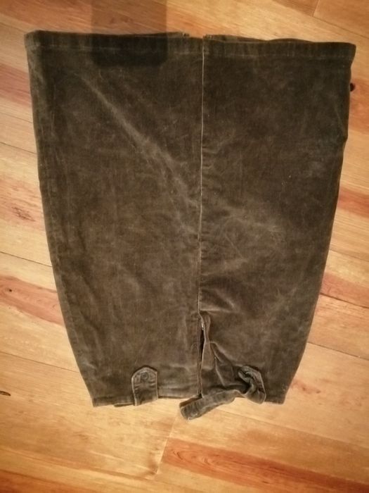 Saia de bombazine castanho 36 In-Motion