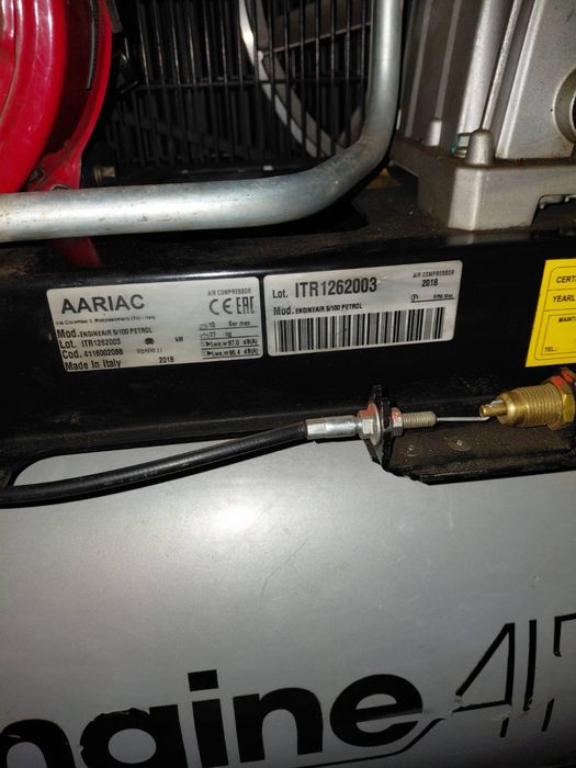 Компресор EngineAir AARIAC 100л з бензин двигуном honda gx160 5.5hp
