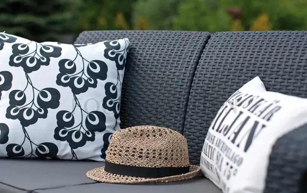 Диван для саду і тераси тримісний Keter Corfu Love Seat Max 258975 графіт