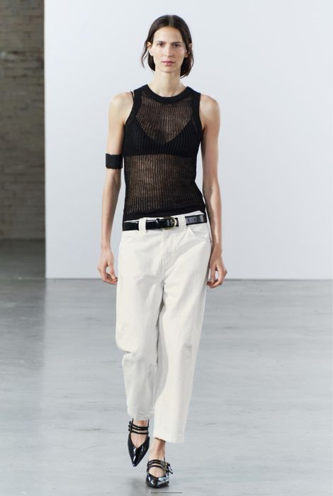 Білі джинси ZARA 40р 9632/081/712 relaxed fit