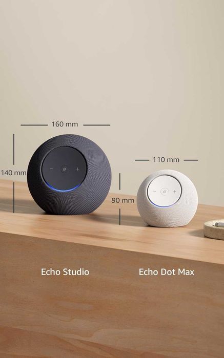 Amazon Alexa com som ambiente - Echo Dot Max (Branco, Preto e Roxo)