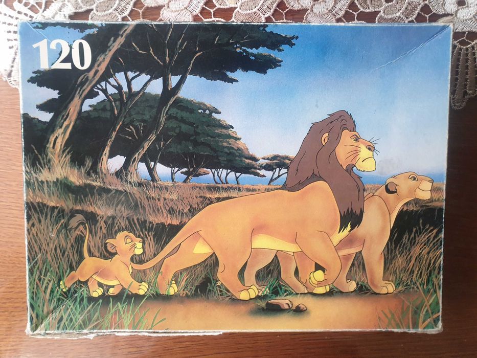 Puzzle Król Lew 120 elementów Lata 90 PRL Vintage