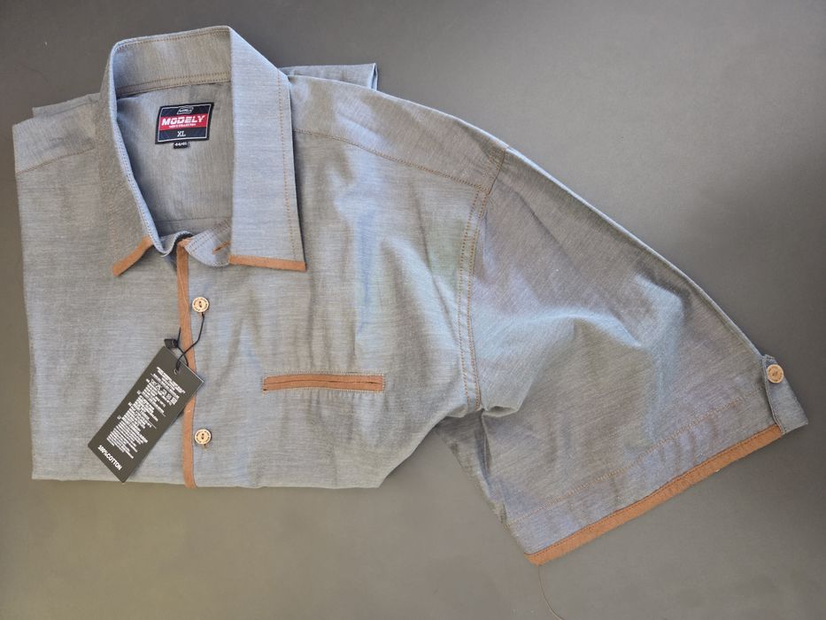 Koszula męska szara r. XL modna NOWA