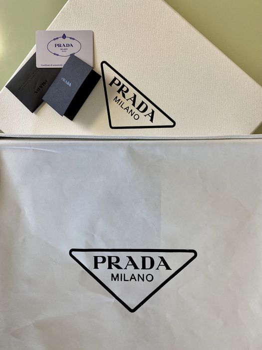 Prada 37-40 Downtown White Platform Sneakers