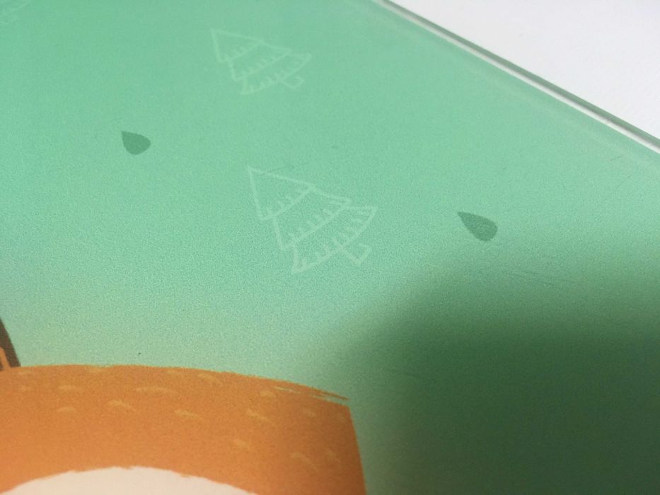 szklana grafika lis dla dziedzi