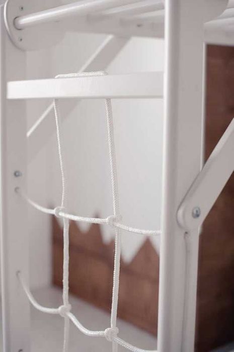 Domowy plac zabaw Mini Małpiszon Trójkąt Pikler siatka wspinaczkowa