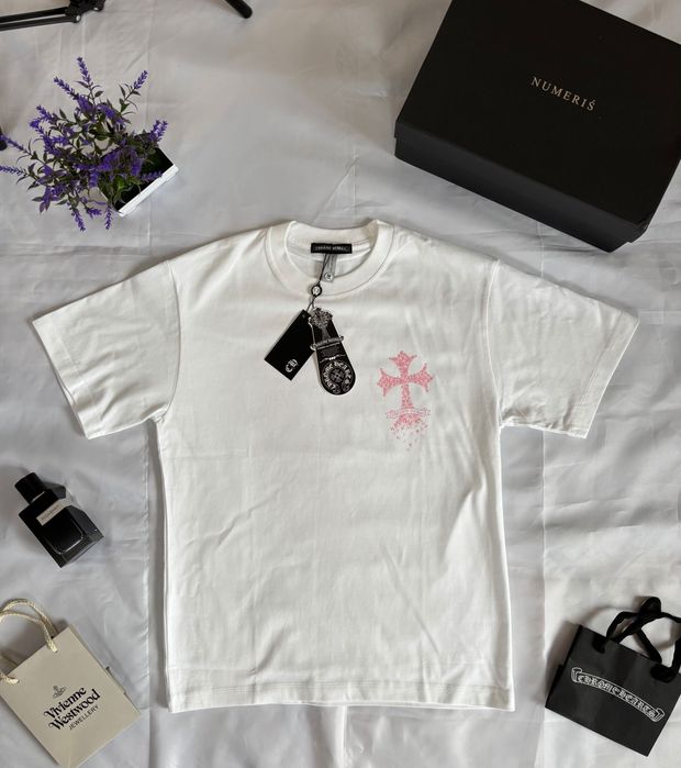 Футболка Chrome Hearts Хром Хартс Топ Біла Чорна Літо