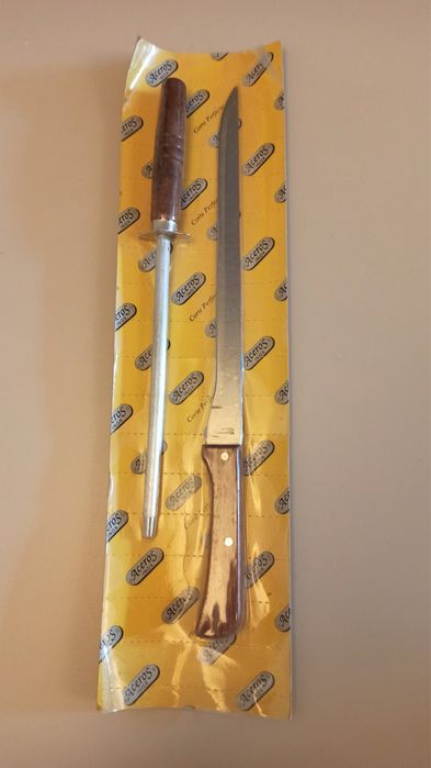 Conjunto faca de cortar presunto "Aceros Inox"
