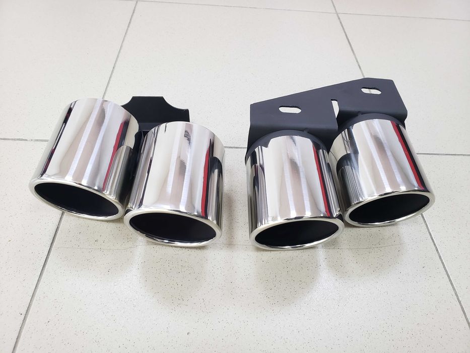 Насадки на выхлоп на audi A4 B8.5 2011-15 год в стиле S-line s4