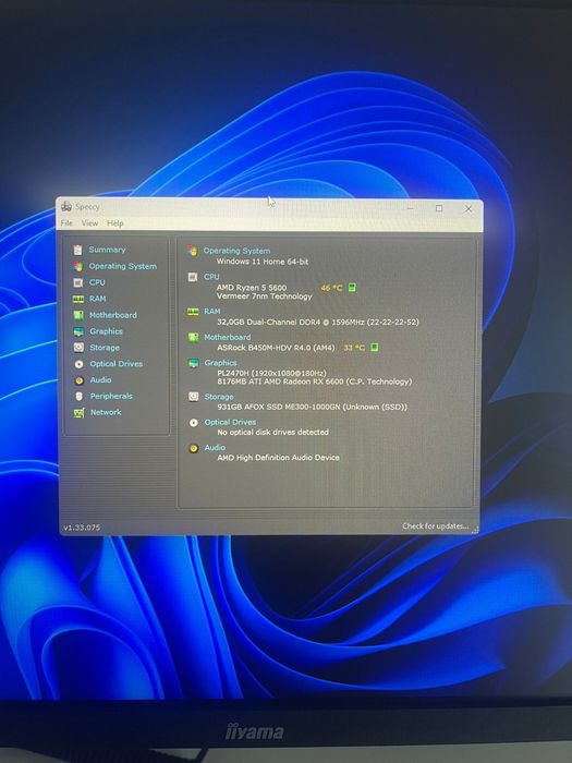 komputer gamingowy | Ryzen 5 5600 | RX 6600 | 32GB RAM | 1TB NVMe