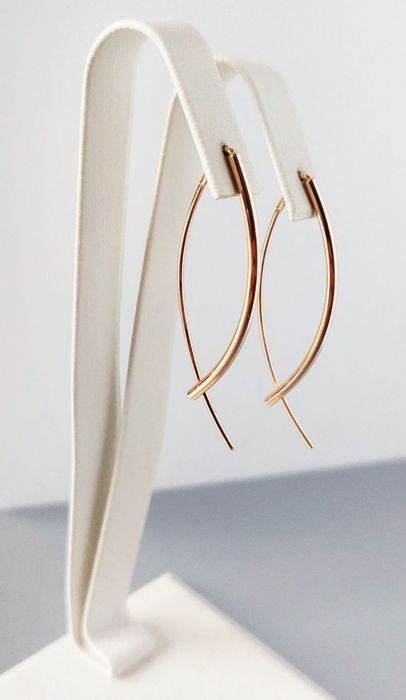 Золоті сережки- петлі "Лінія вишуканості XS" 585 проба нові