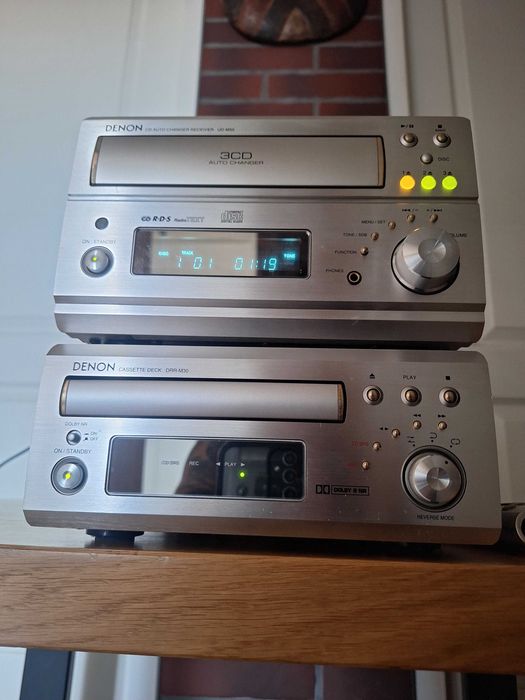 wieża DENON amplituner UD-M50 i deck magnetofon DRR-M30 plus PILOT