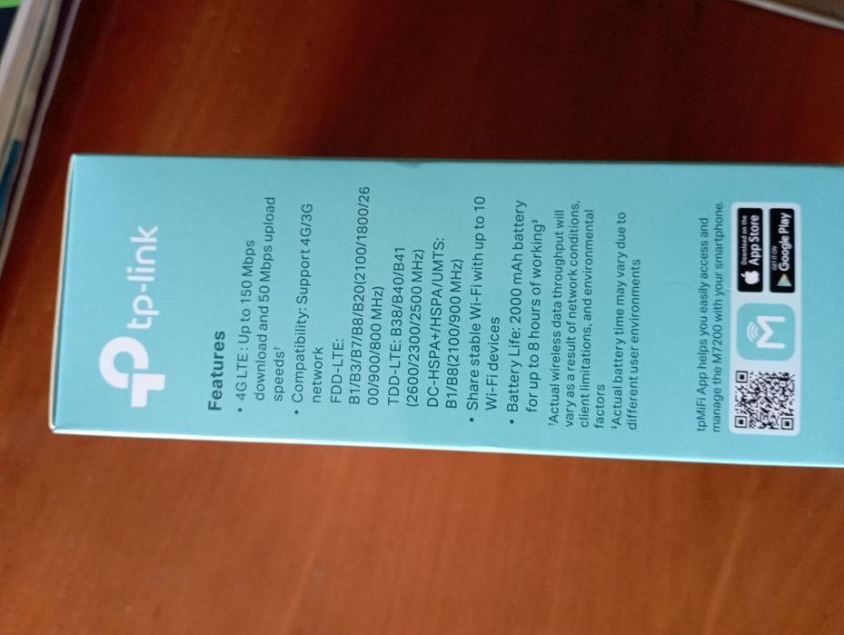 Hotspot TP-LINK M7200 (4G - 150 Mbps)