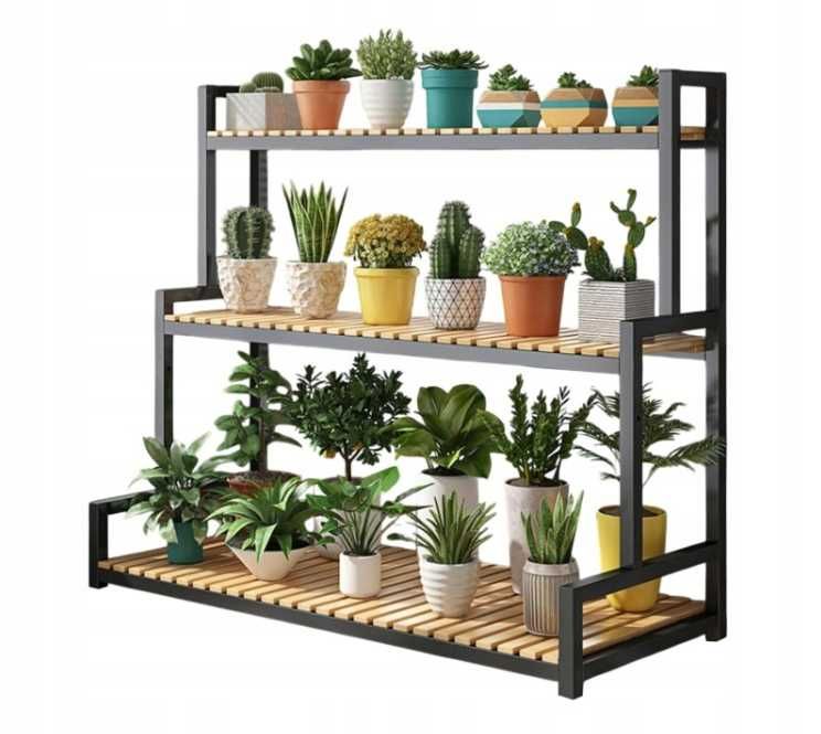 Metalowy kwietnik, stojak na rośliny, kwiaty, regał, loft, elegancki