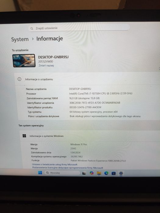 Lenovo Thinkpad P1 Gen 3 i7-10750H 16/256GB Nvidia Quadro T2000 Max-Q