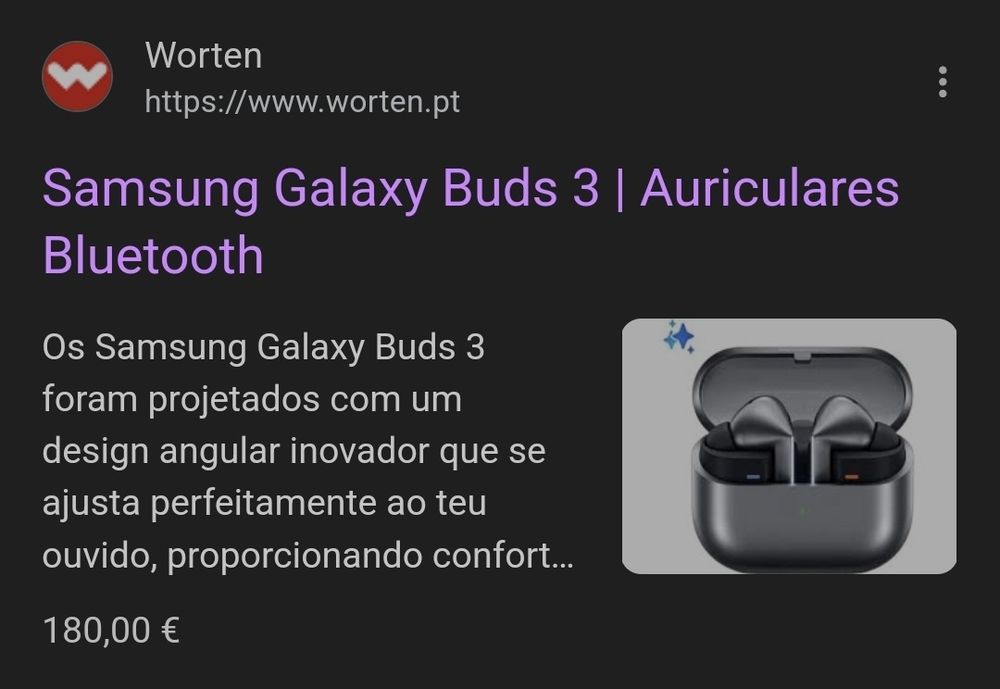 Samsung Galaxy Buds 3 – Novos, selados