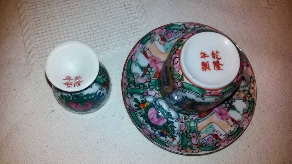 Serviço Jantar, Chá, Café 155 peças, decoração Mandarim (XIX) -SEM USO