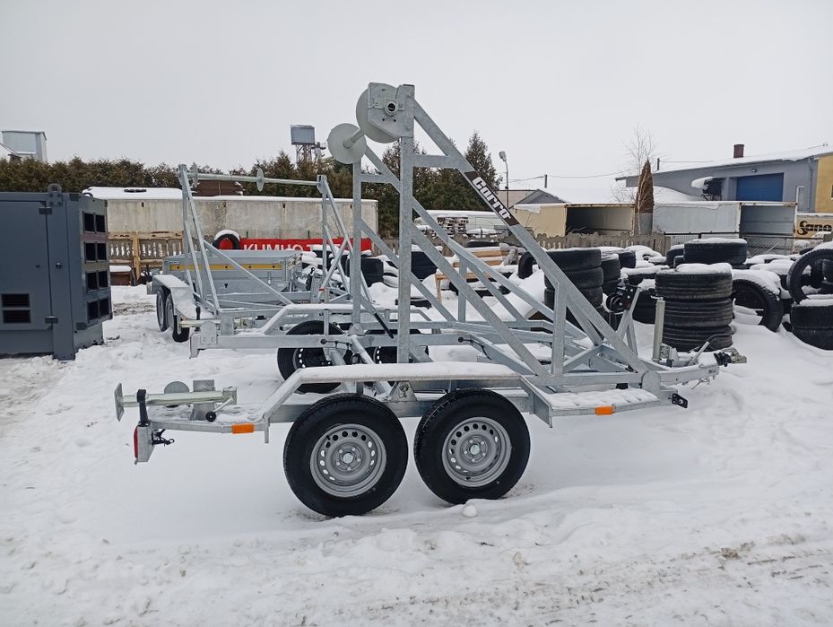 Przyczepa do przewozu szpuli kablowych
