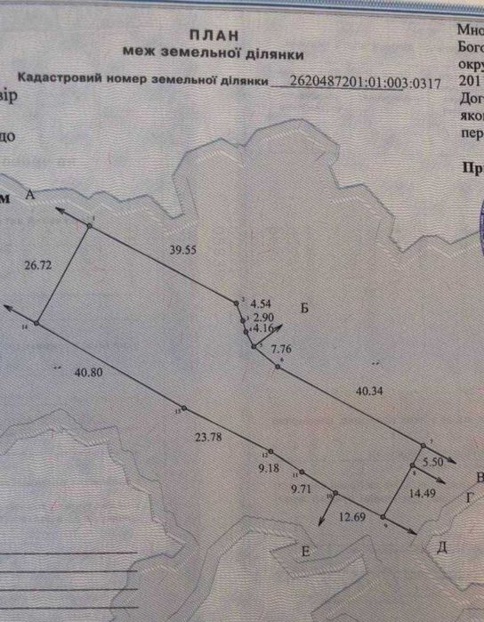 Земельна ділянка 31 сот.  під будівництво у Підгірї