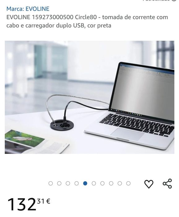 Tomada Evoline Circle 80 com USB e RJ45
