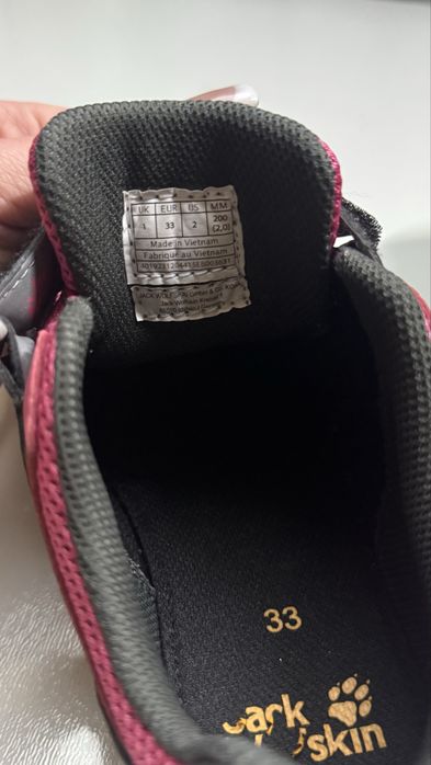 Дитячі кросівки Jack Wolfskin 33 розмір
