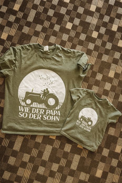 Komplet koszulek "Jaki ojciec, taki syn" – rozmiar L + na dziecko ok.