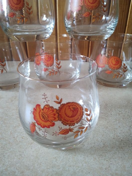 Komplet 6 szklanek z czasów PRL-u