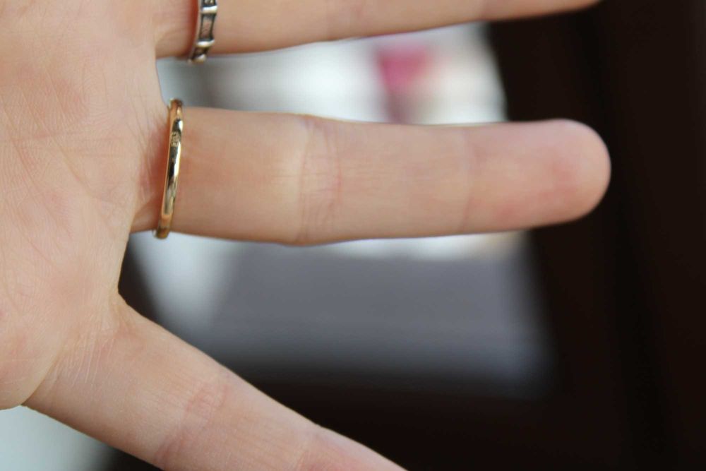pierścionek złoty z diamentem CERTYFIKAT