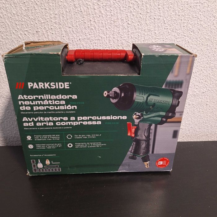 Máquina De Impacto Pneumática Parkside + Acessórios [ Nova ]