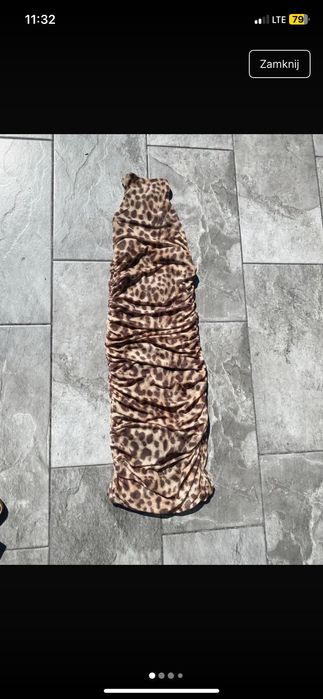 sukienka panterka zara xs halter