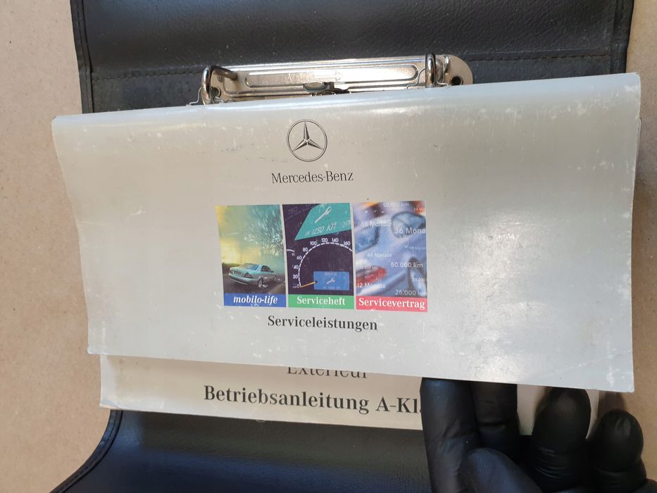 instrukcja obsługi książka etui mercedes a w168 język niemiecki