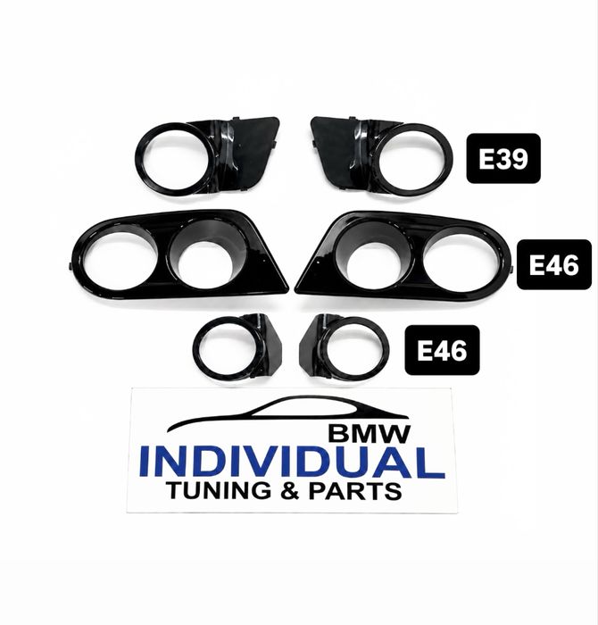 bmw e46 e39 решітки накладки на туманки кришки противотуманок туманок BMW E46 E39 бмв е46 е39
