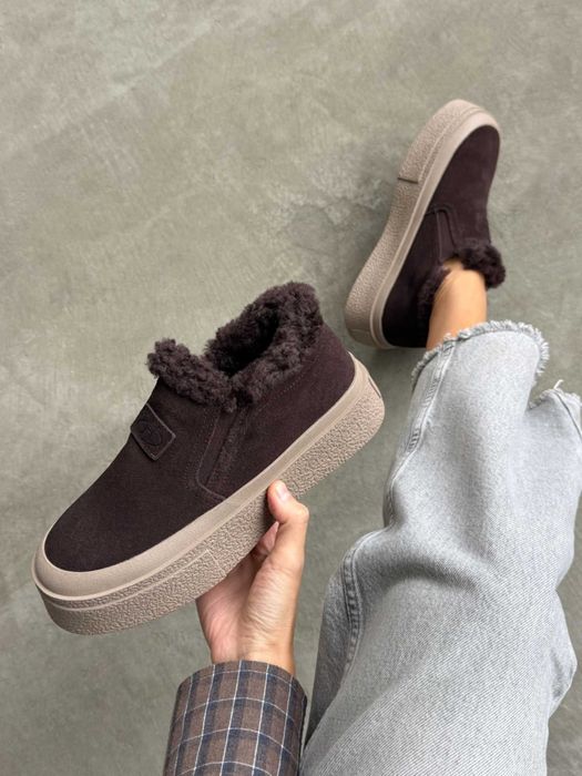 Зимові чорні і шоколадні лофери з хутром, ботинки зимние лоферы 36-41р