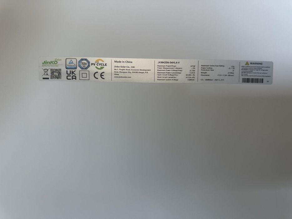 Сонячні панелі jinko solar