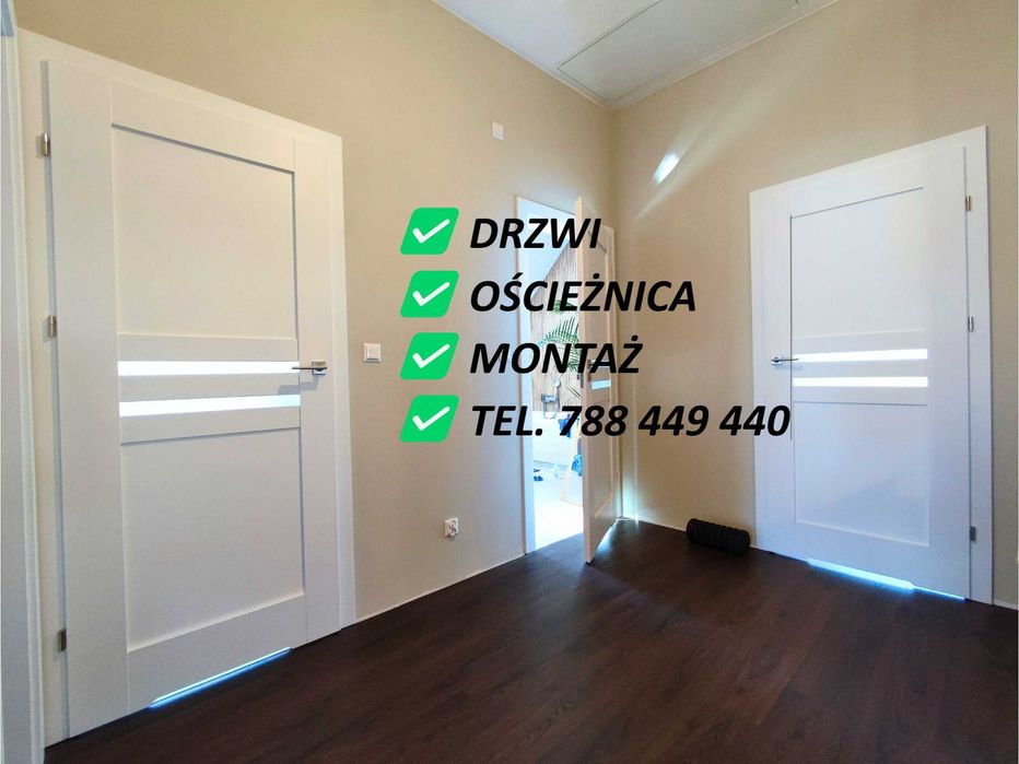 DRZWI WEWNĘTRZNE z Ościeżnicą Regulowaną. Sprzedaż-Montaż KOMPLEKSOWO