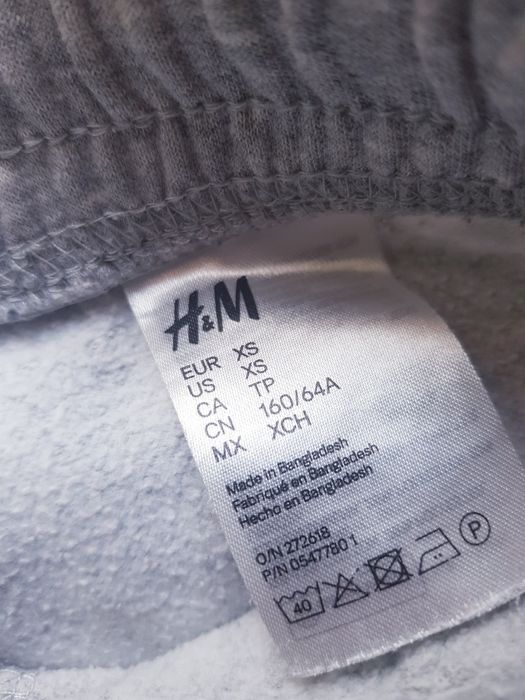 Bawełniane dresy damskie z wysokim stanem marki H&M rozmiar XS/S/M .