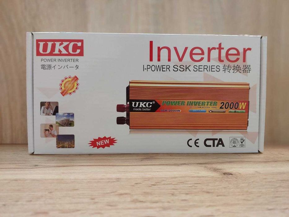 Инвертор • Преобразователь напряжения 12v-220v 2000W •Інвертор напруги