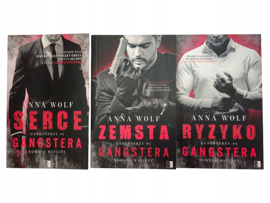 3x Anna Wolf Serce Zemsta Ryzyko Gangstera Romans Mafijny