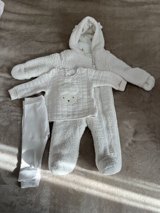 Лот речей 74-80 або 6-9 місяців  на осінь- зиму. Комбінезон тедді