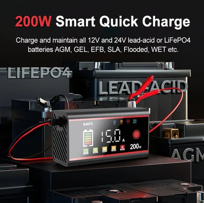 Зарядное для аккумуляторов LiFePo4, AGM, кислотные