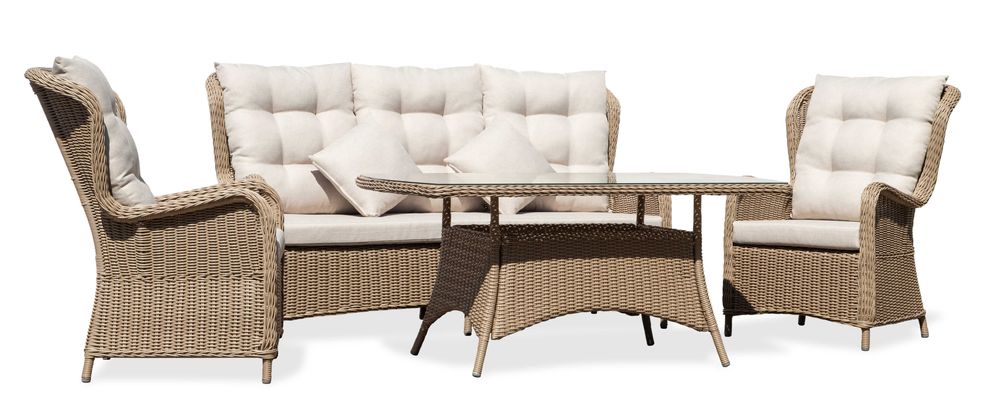 Wypoczynek ogrodowy / Sofa + fotele / premium / wygoda / WYPRZEDAŻ