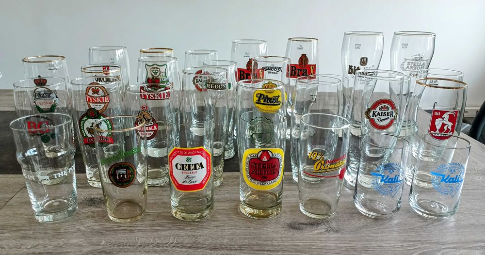 Zestaw szklanek kufli 0,3L i 0,5L 30szt.